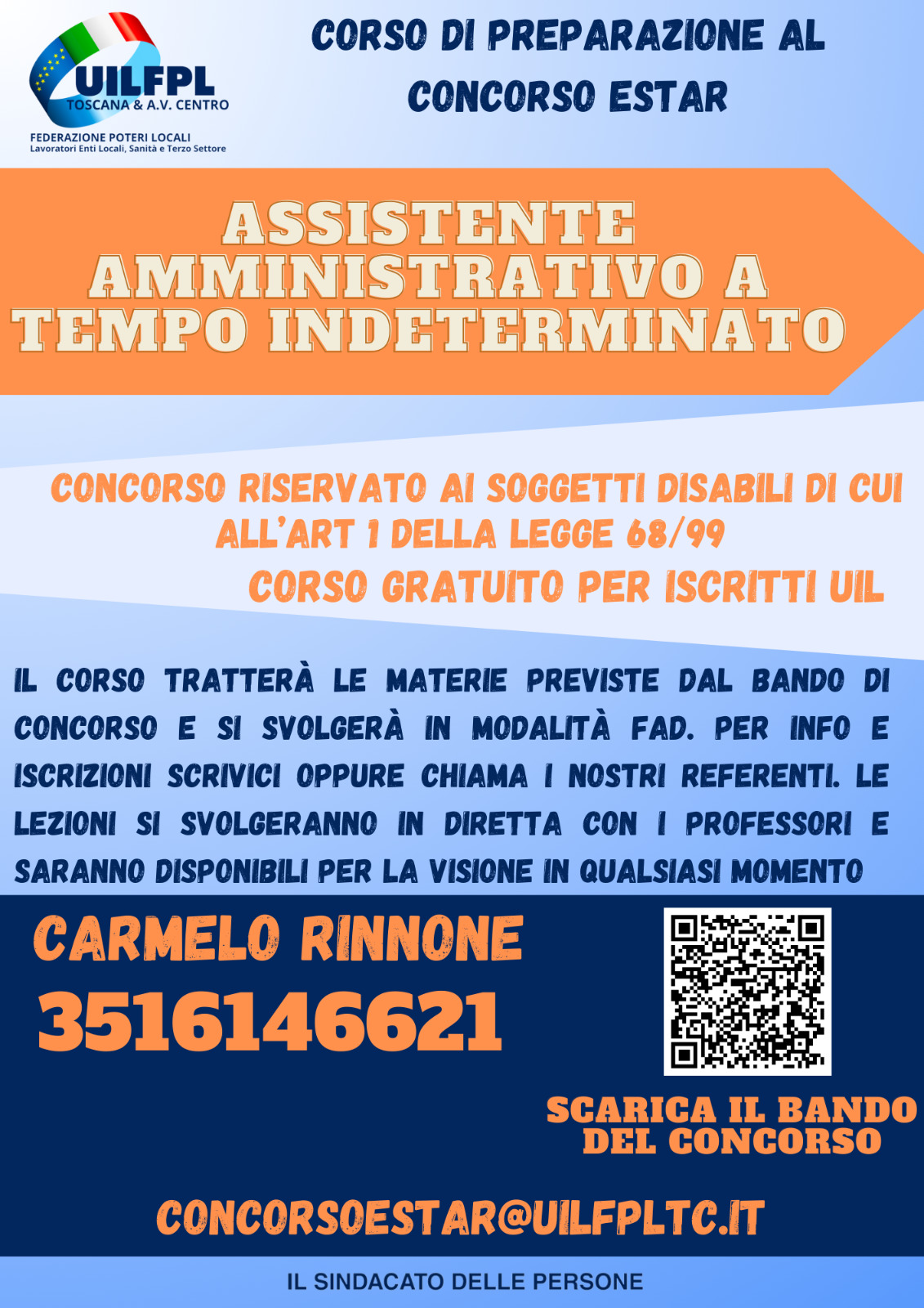 Corso preparazione concorso amministrativi riservato alle categorie protette