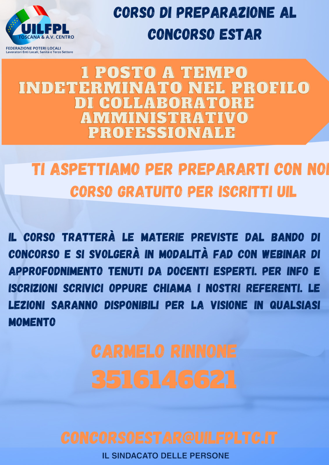 CORSO PREPARAZIONE PER COLLABORATORE AMMINISTRATIVO PROFESSIONALE